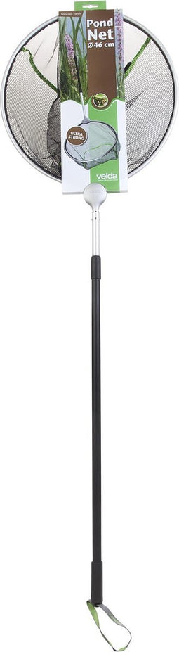 Velda Schepnet Met Telescopische Steel Rond 46 Cm Zwart