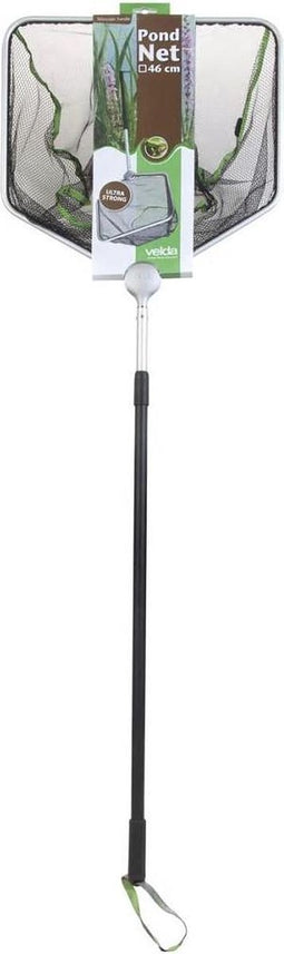 Velda Schepnet Met Telescopische Steel Vierkant 46 Cm Zwart