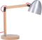 VELEKA - Bureaulamp - Zilver - Rubberhout