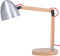 VELEKA - Bureaulamp - Zilver - Rubberhout