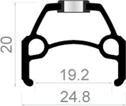 Velg Rodi Connect 28/29 / 622 x 19C aluminium - 36 gaats 14G - zilver