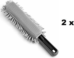 Velgenborstel - Grijs - Microvezel - 34 cm - set van 2 stuks