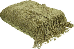 VELLA - Deken - Groen - 200 x 220 cm - Katoen