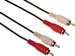 Velleman Audiokabel, 2 x RCA naar 2 x RCA, vergulde aansluitingen, 1.5 m, zwart