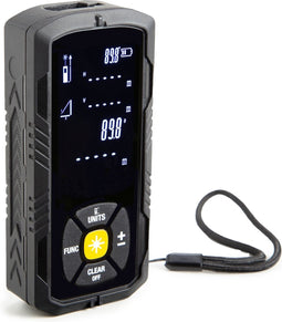 Velleman digitale laserafstandsmeter, lcd-display, binnen- en buitengebruik, nauwkeurige metingen tot 50 meter