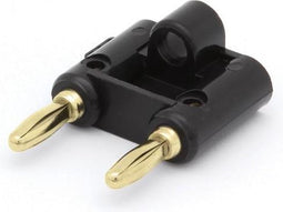 Velleman DUBBELE BANAANPLUG - ZWART