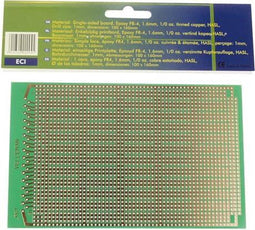 Velleman Eurocard, 100 x 160 mm, IC-patroon, enkelzijdig, eurodin DIN41612 en DIN41617, epoxy FR-4, groen