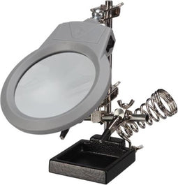 Velleman Handige derde hand met vergrootglas, ledlamp en soldeerbouthouder voor precisiewerk