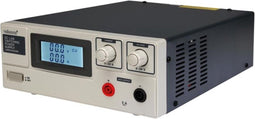 Velleman Laboratoriumvoeding, schakelend, regelbaar, 0-30 VDC/0-20 A, stroombegrenzing, kortsluitbestendig, dubbel lcd-scherm, grijs