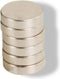 Velleman Magneet, super sterk, 6 stuks, rond, Ø 12 x 3 mm, neodymium, zilver, ideaal voor koelkast of magneetbord