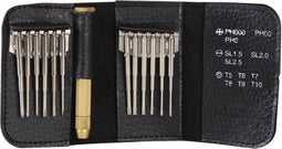 Velleman Precisieschroevendraaierset, 12 in 1, chroom-vanadium, magnetisch, zwart