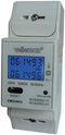 Velleman Professionele kWh meter, 1 fase, voor DIN-railmontage, met resetbare dagteller, totaalteller, lcd-scherm en pulsled, max. 80 A