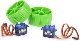 Velleman Projects Twee modulaire wielen en twee 360° 9G-servomotoren, uitbreidingsset voor Allbot®