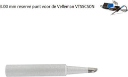 Velleman Reserve soldeerpunt 3 mm, afgeschuind, compatibel met Velleman soldeerstation EAN5410329215347, voor fijn en nauwkeurig soldeerwerk
