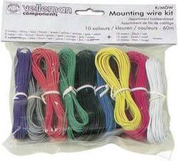 Velleman Set Montagekabels - 10 Kleuren - 60M - Volle Kern