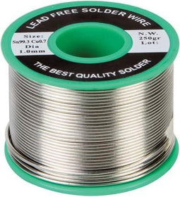 Velleman Soldeer, loodvrij, Sn 99.3 %, Cu 0.7 %, 1 mm, 250 g, rol