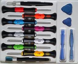 Velleman Toolkit, multifunctioneel, voor smartphone en tablet, 16-delig, niet-magnetisch, zwart