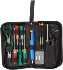 Velleman Toolkit, voor de hobbyist, 11-delig, niet-magnetisch, met etui, zwart