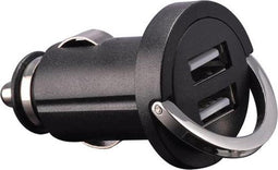 Velleman USB-lader voor de auto, met 2 USB-poorten, 5 V 2.1 A, 10.5 W max., inklapbare handgreep, beschermd tegen overbelasting, kortsluiting en thermisch beveiligd, geschikt voor het opladen van tablet PC's, smartphones, GPS