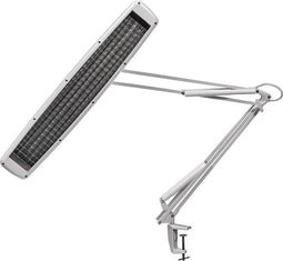 Velleman Verstelbare bureaulamp met klembevestiging, zwenkarm, aan/uit-schakelaar, lengte 105 cm, breedte 60 cm, met 3x T5 14 W fluorescentielampen, 2700 lumen, 6500 K, wit