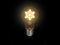 Vellight Ledlamp, sneeuwvlok, decoratief, goudkleurig filament, 2 W, E27, 60 lm, 25000 branduren