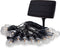 Vellight Solar LED, lichtslinger, 15 m, 15 ledlampen, warmwit, zwarte kabel, voor binnen en buiten, modulator, zonne-energie
