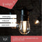Vellight Solar LED, lichtslinger, 15 m, 15 ledlampen, warmwit, zwarte kabel, voor binnen en buiten, modulator, zonne-energie