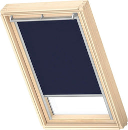 VELUX Origineel Verduisterend Rolgordijn (DKL), Zilveren Kozijn, UK04, Donkerblauw