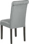 VELVA - Eetkamerstoel - Grijs - Polyester
