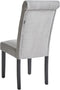 VELVA - Eetkamerstoel - Grijs - Polyester
