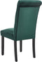 VELVA - Eetkamerstoel set van 2 - Groen - Fluweel