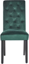 VELVA - Eetkamerstoel set van 2 - Groen - Fluweel