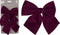 Velvet bordeaux kerststrik - Set van 4 - Strik voor in de kerstboom - Kerstdecoratie - Kersthanger H13 cm