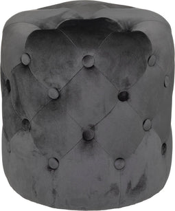 | Velvet Poef | Grijs | Oosters | 38 x 38 x 38 cm | Luxe |