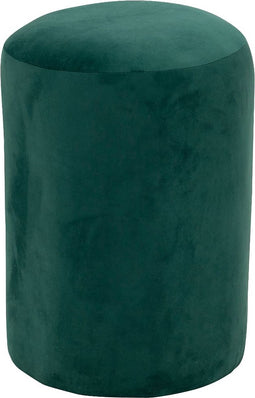 Velvet Poef Kira Groen | Rond | Voetenbankje | Zitbank | Modern & Luxe | Handgemaakt | 32 x 45 cm