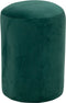 Velvet Poef Kira Groen | Rond | Voetenbankje | Zitbank | Modern & Luxe | Handgemaakt | 32 x 45 cm