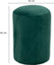 Velvet Poef Kira Groen | Rond | Voetenbankje | Zitbank | Modern & Luxe | Handgemaakt | 32 x 45 cm