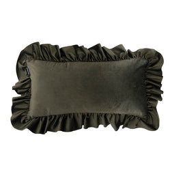 Melli Mello Velvet Ruffle Throw Pillow Army Green Small