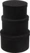J-Line doos Rond Plat - fluweel/papier - zwart - 3 stuks
