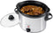 Bestron ASC350 - Slowcooker 3,5L - 3 programma's keramische pan glazen deksel - Zilver