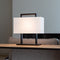Atmooz - Tafellamp Bhilai - E27 - Slaapkamer / Woonkamer - Sfeerlamp Industrieel - Zwart en witte kap - Hoogte 50cm - Metaal