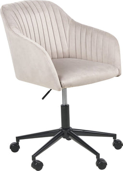 VENICE - Bureaustoel - Taupe - Fluweel