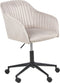 VENICE - Bureaustoel - Taupe - Fluweel