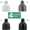 Venso EcoSolutions E27 SAGA lampenkap grijs, verbeterde fotosynthese en hogere chlorofylvorming, LED groeilamp, groeilicht voor kamerplanten, groenten, bloemen
