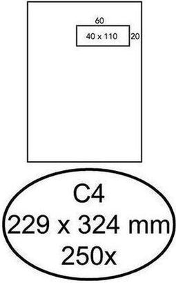 Vensterenvelop C4 VR Gegomd Wit