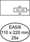 Vensterenvelop EA5/6 Venster rechts - Wit - 25 stuks