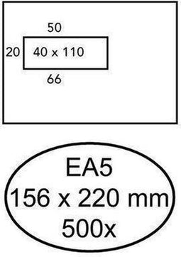 Vensterenvelop EA5 Hermes Digital VL ZK Wit