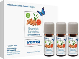 Venta Bio Grapefruit-Sandelhout Geurolie voor Venta Airwasher 3x10 ml