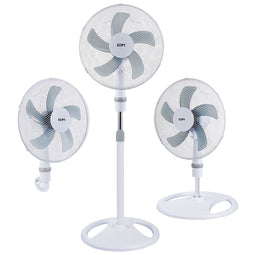 Ventilator EDM 33530 Wit 45 W 3 in 1