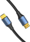 Vention Katoen Gevlochten HDMI-A Male naar Male HD-kabel 8K 60 Hz 5M Blauw type aluminiumlegering
